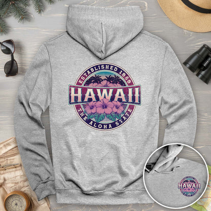 Hawaii Badge Front/Back Print Hoodie