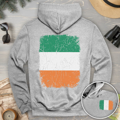 Ireland Distressed Flag Front/Back Print Hoodie