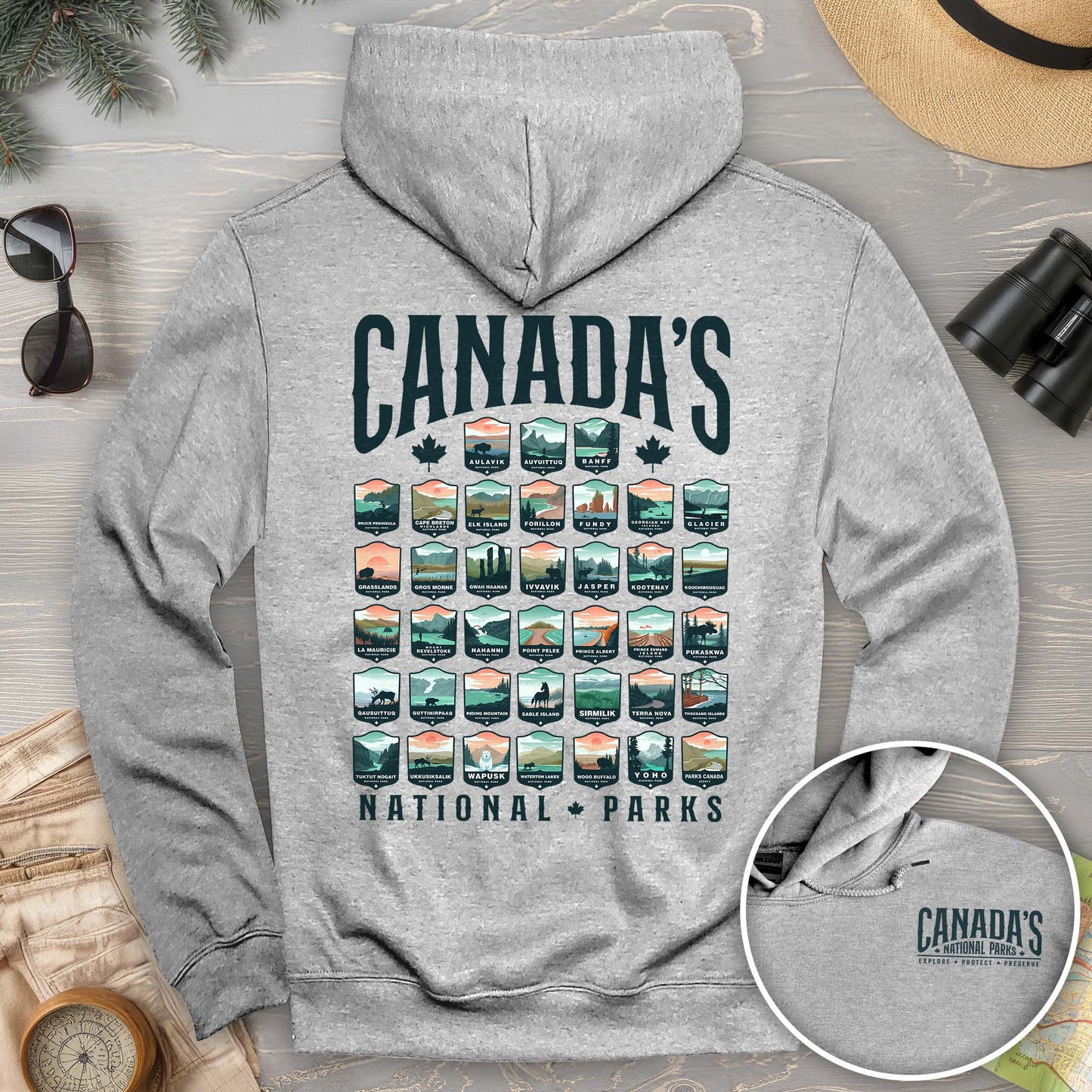 Canada's National Parks "Badges" Hoodie