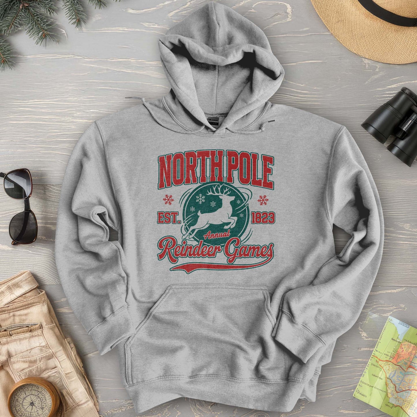 North Pole Annual Reindeer Games Hoodie
