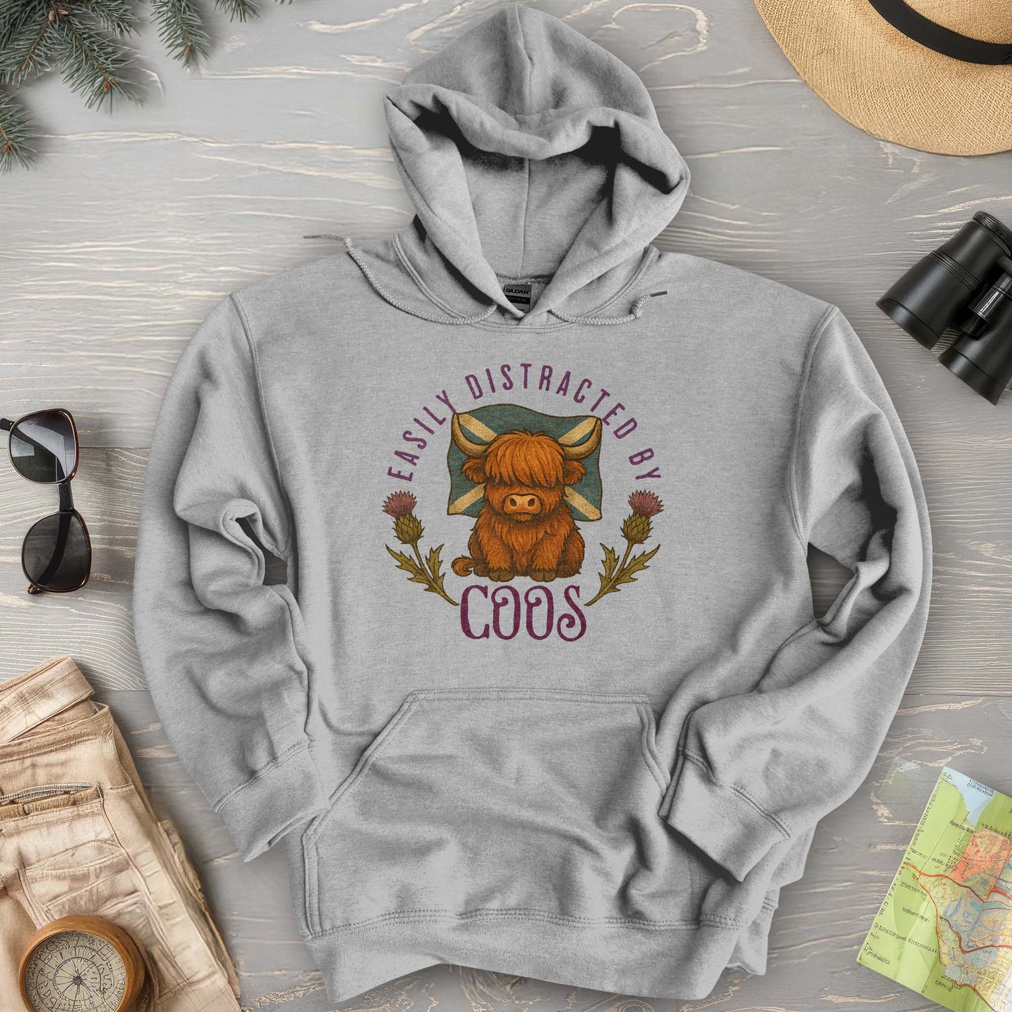 Easily Distracted By Coos Hoodie