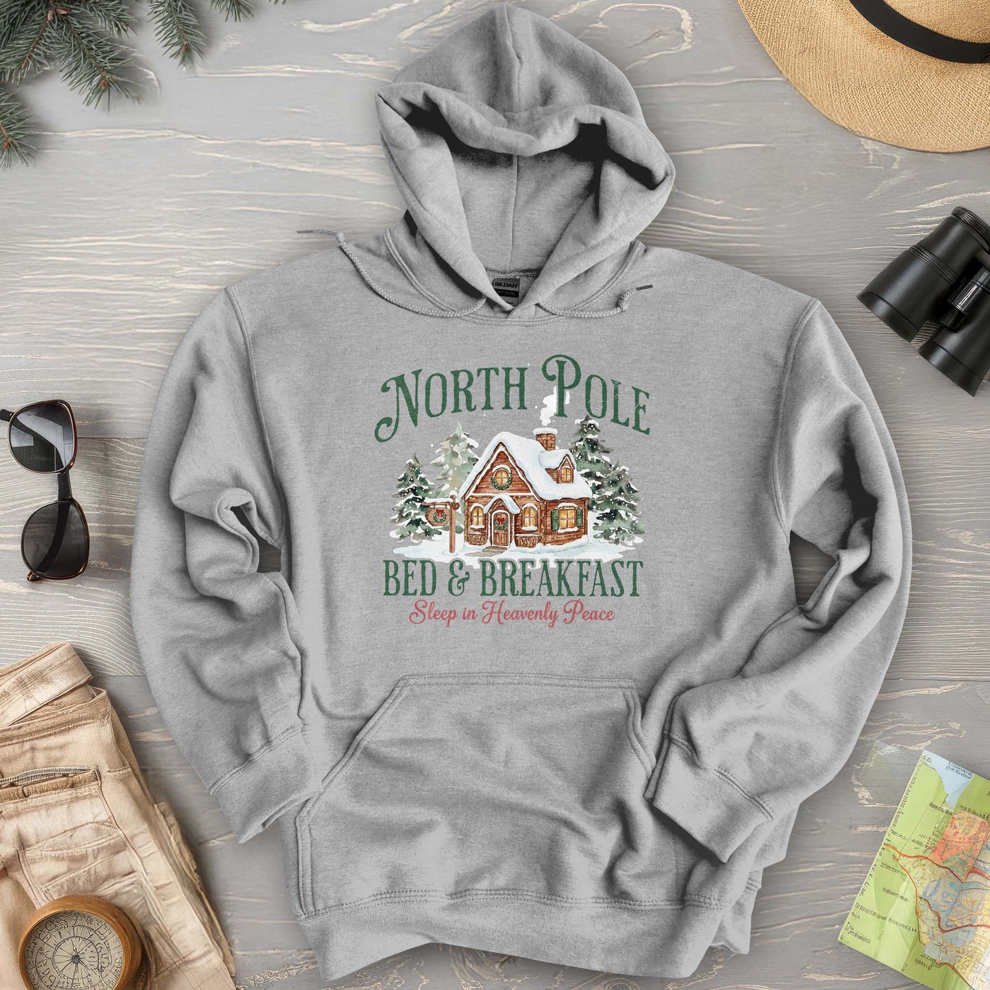 North Pole Bed and Breakfast "Heavenly Peace" Hoodie