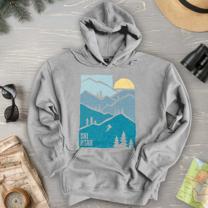 Ski Utah Mountains Hoodie