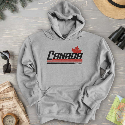 Canada Retro Stripe Hoodie