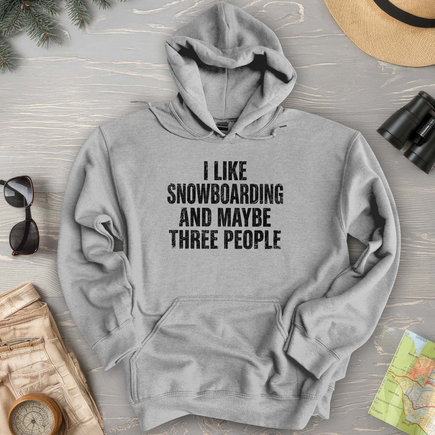 I Like Snowboarding Hoodie