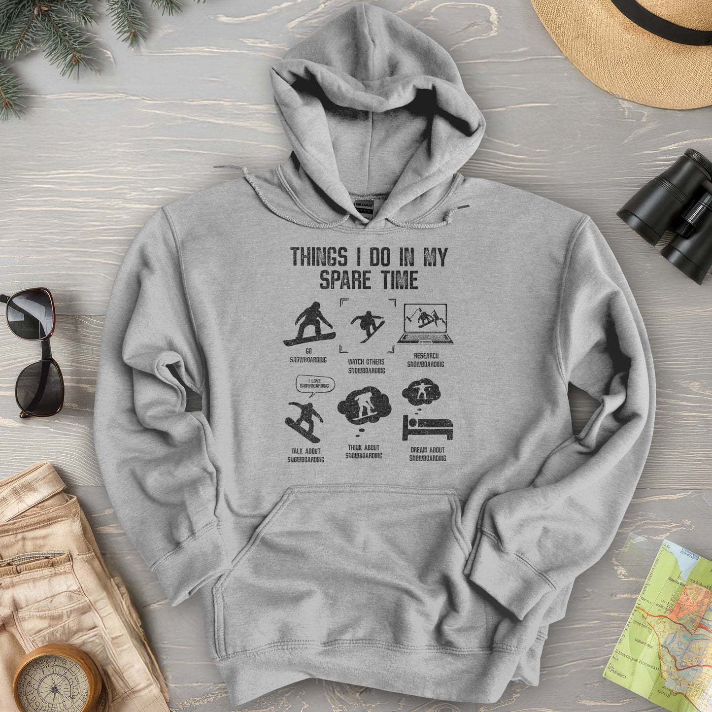 Spare Time Snowboard Hoodie