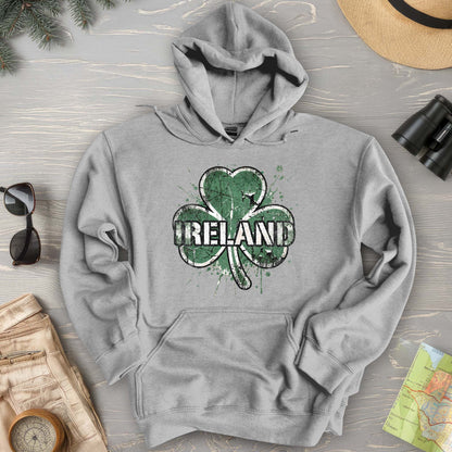 Ireland Shamrock Grunge Hoodie