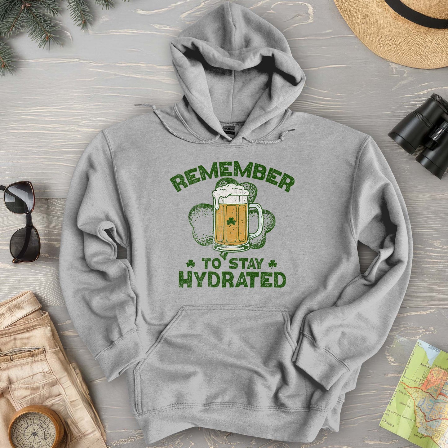 Stay Hydrated Irish Hoodie