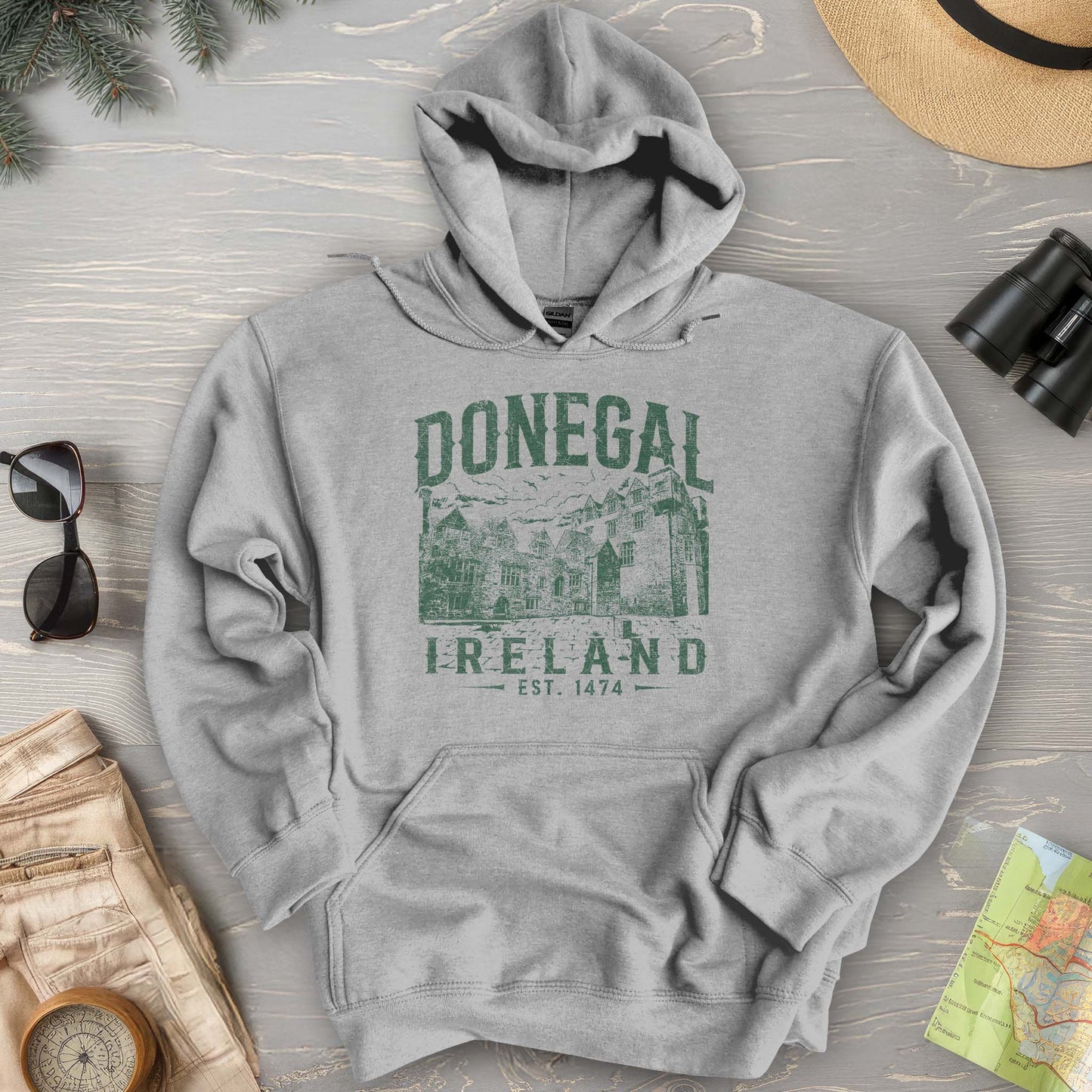 Donegal Ireland Vintage Print Hoodie