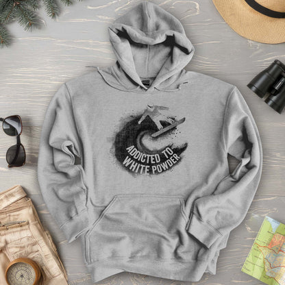 White Powder Snowboard Hoodie