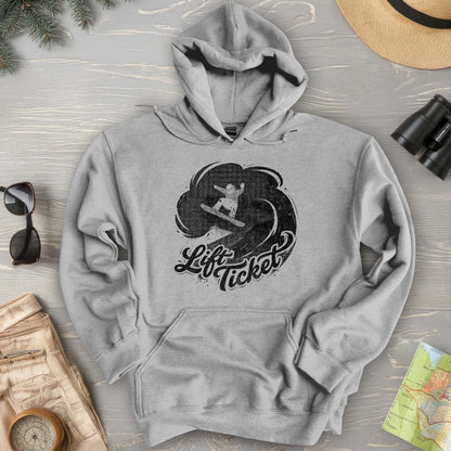 Lift Ticket Snowboard Hoodie
