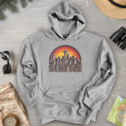 Seattle Retro Sunset Hoodie