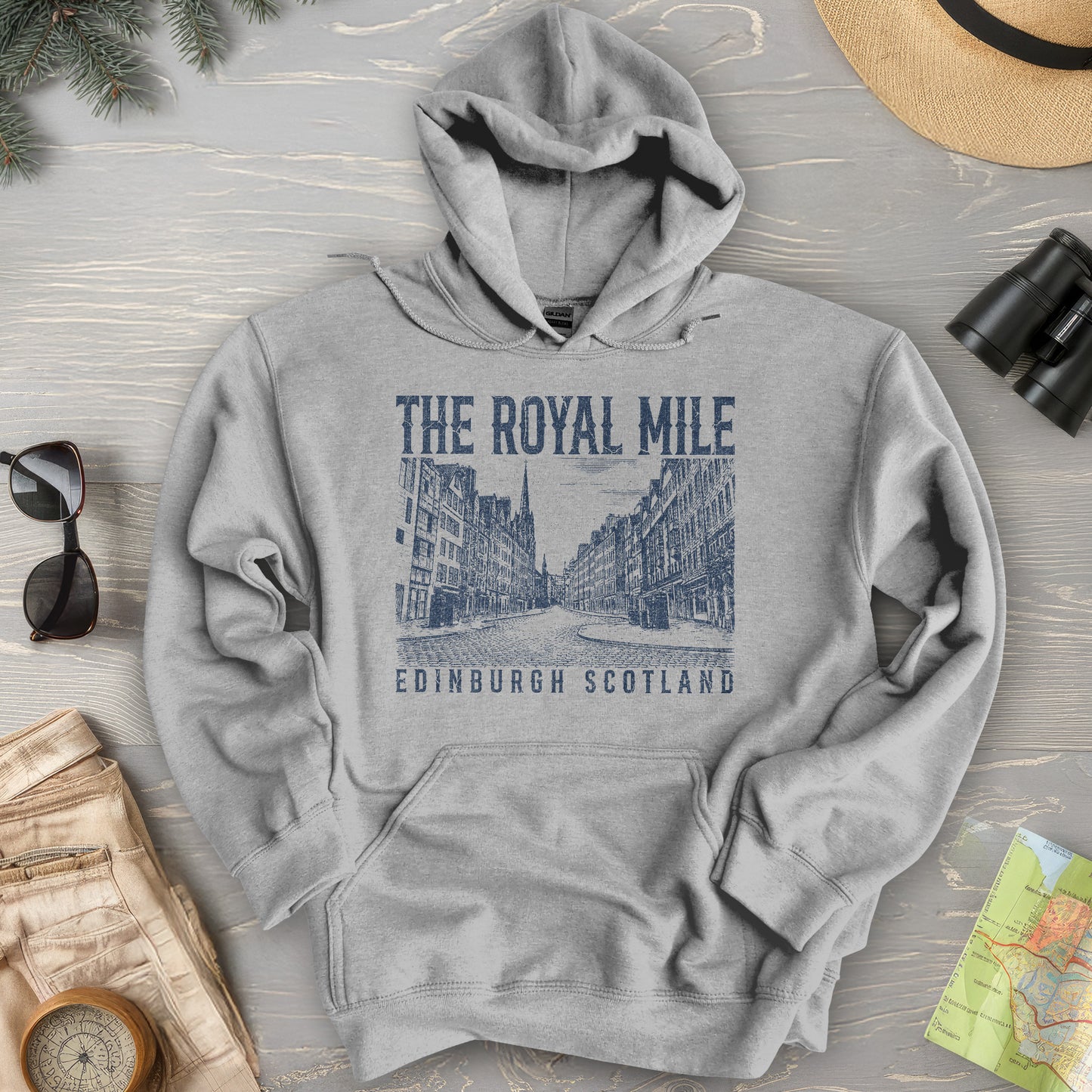 Royal Mile Scotland Sketch Hoodie