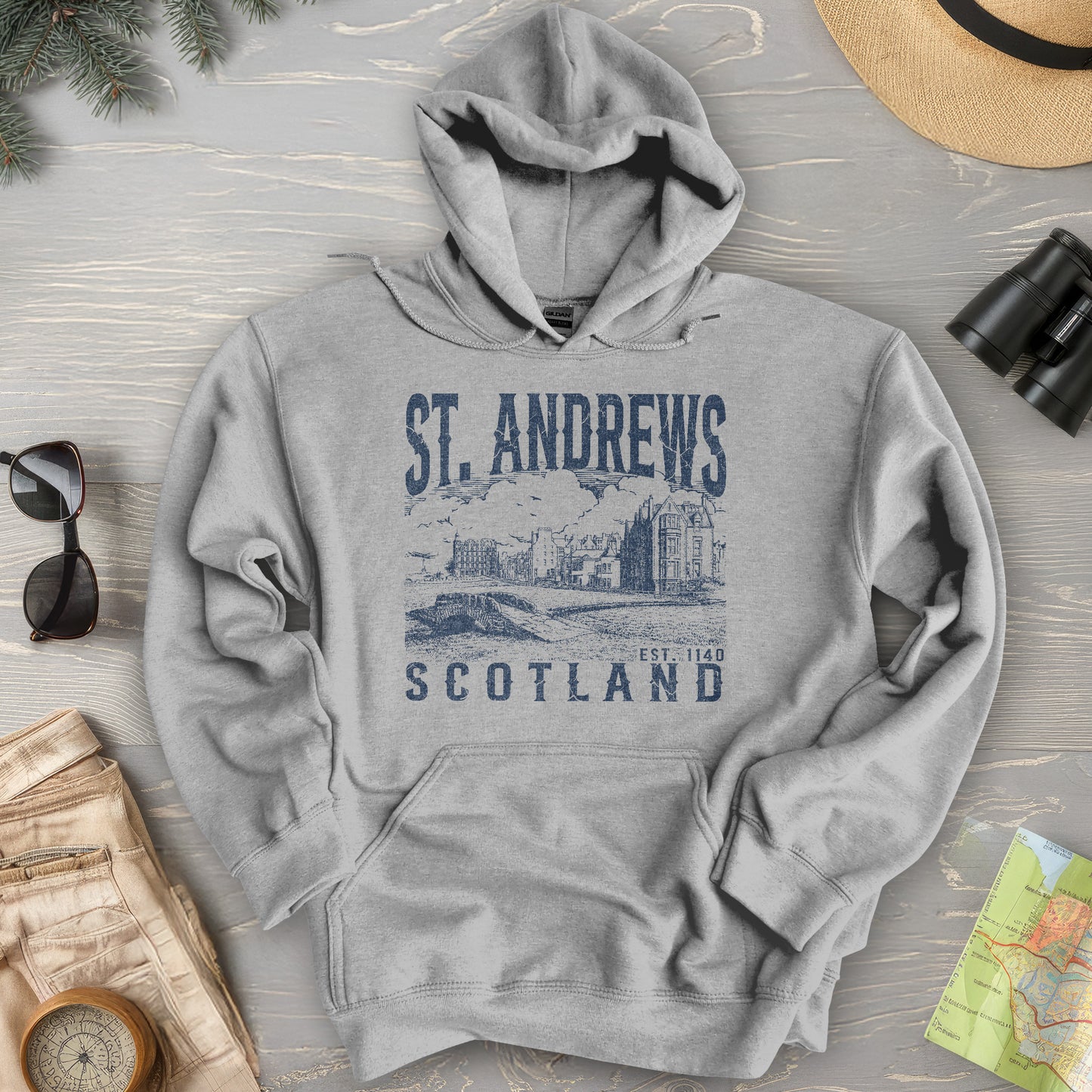 St. Andrews Scotland Sketch Hoodie