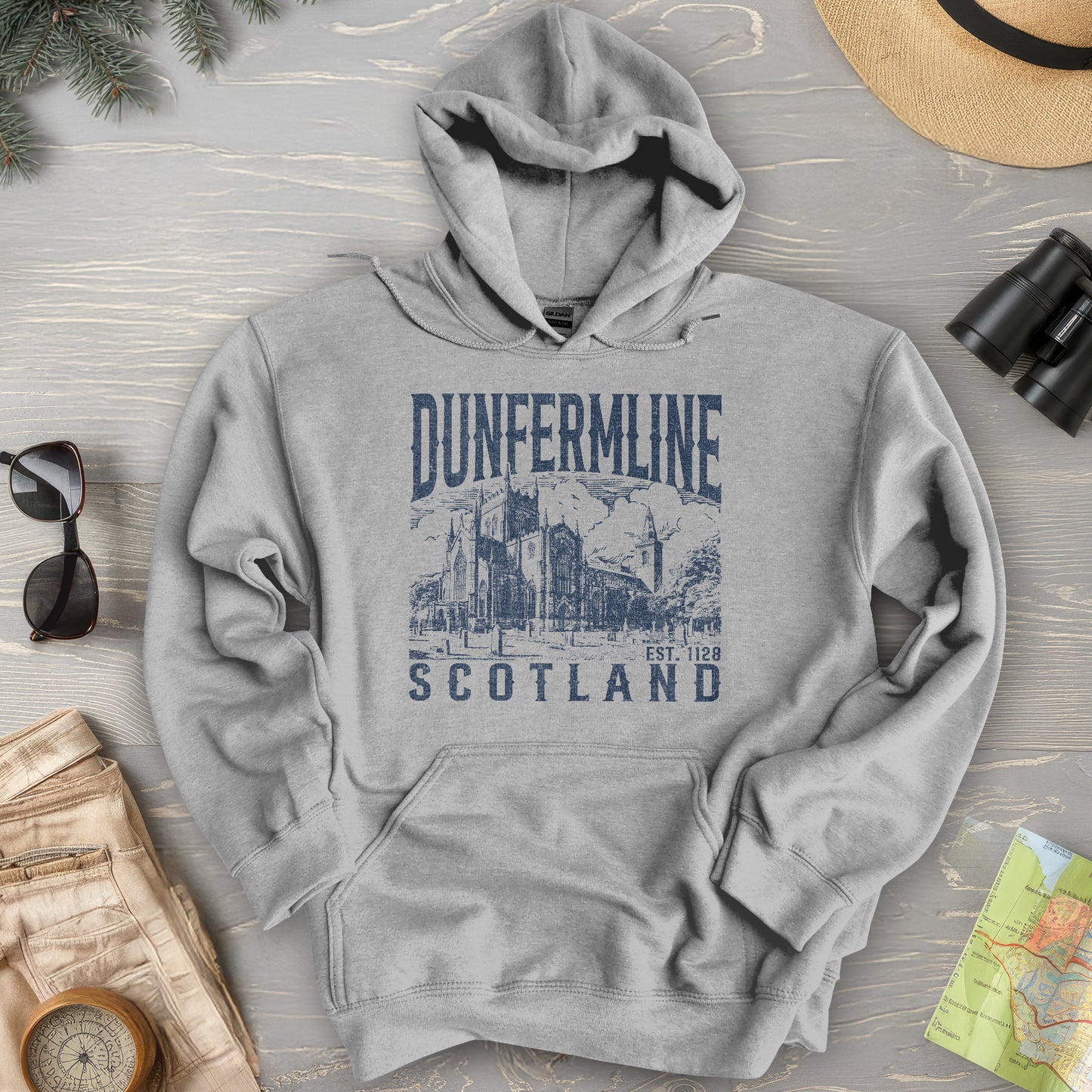 Dunfermline Scotland Sketch Hoodie