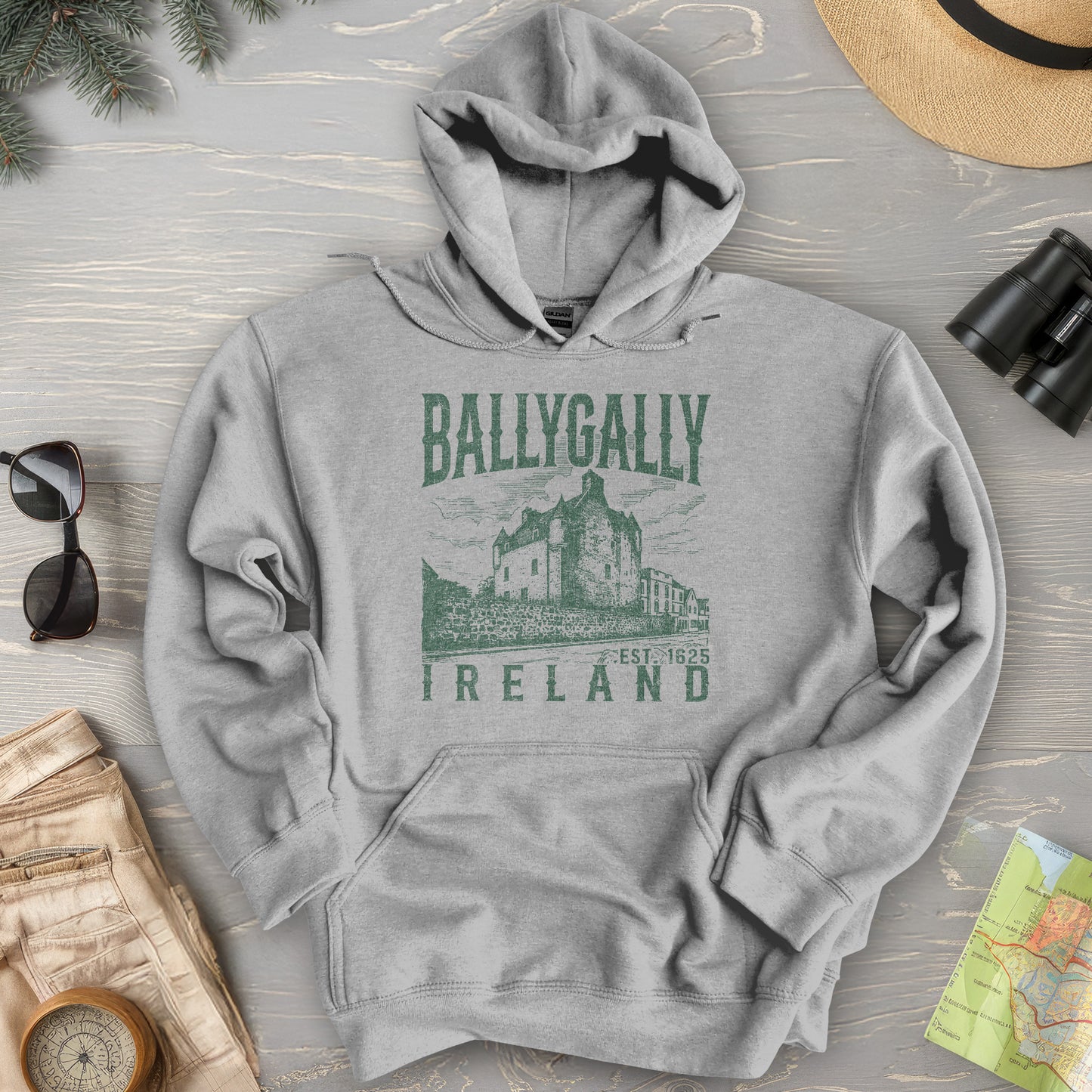 Ballygally Ireland Sketch Hoodie