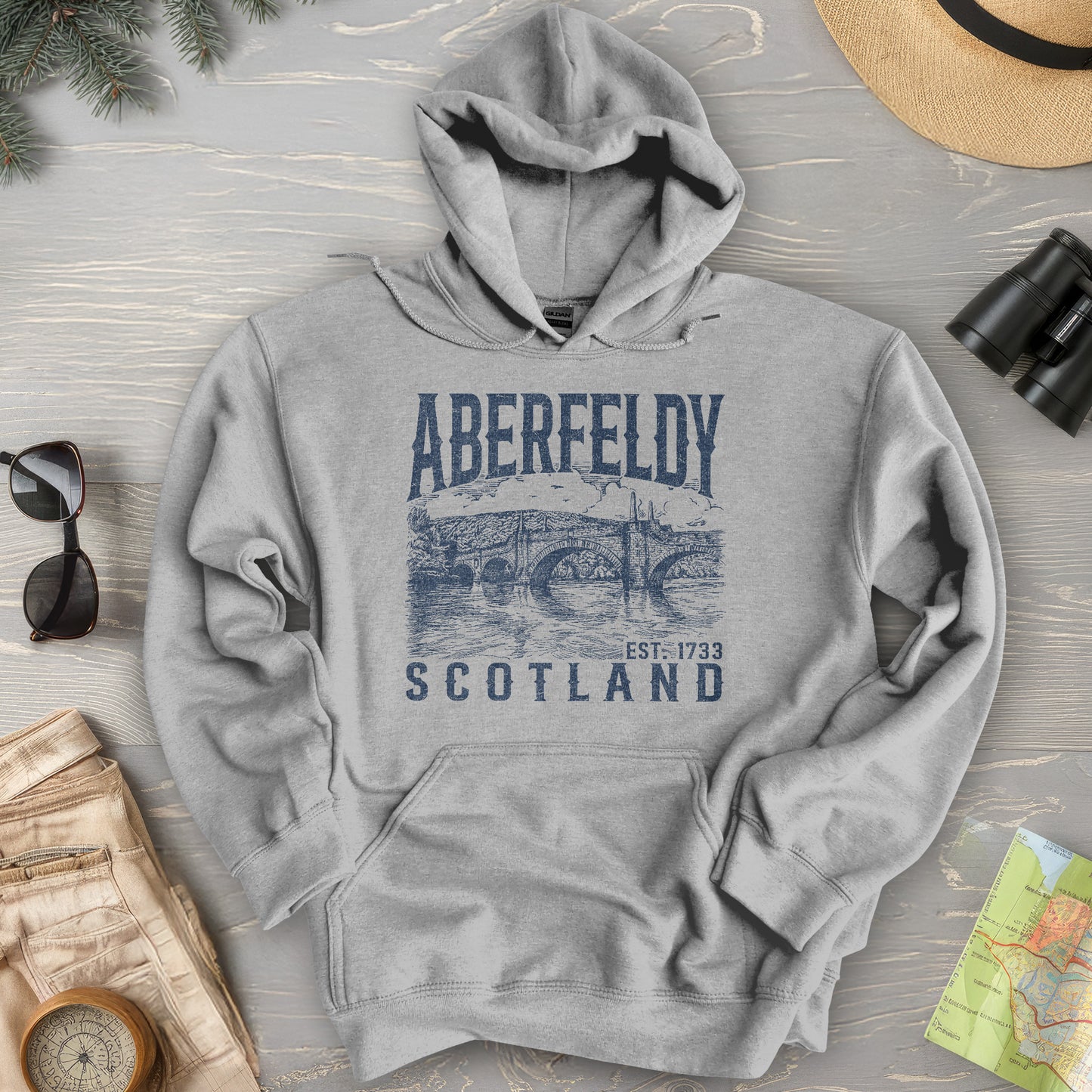 Aberfeldy Scotland Sketch Hoodie