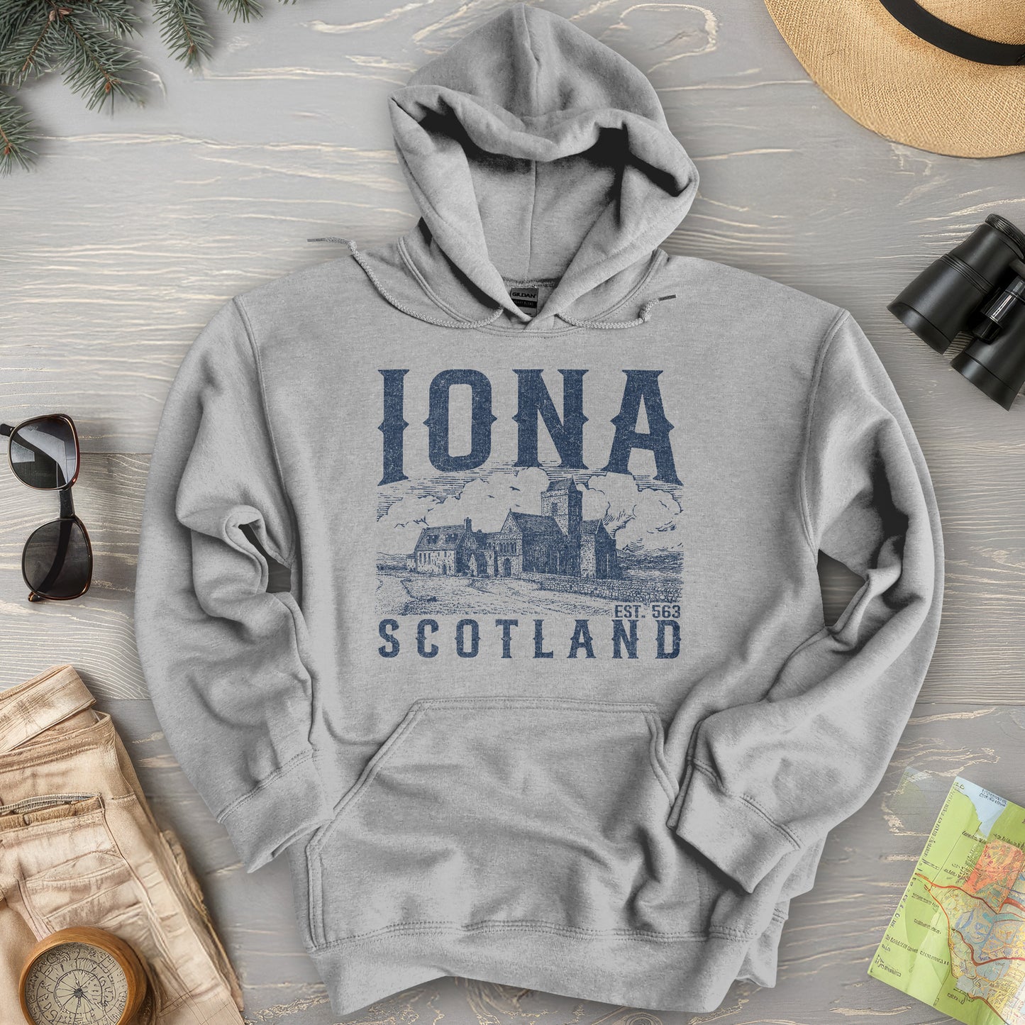 Iona Scotland Sketch Hoodie