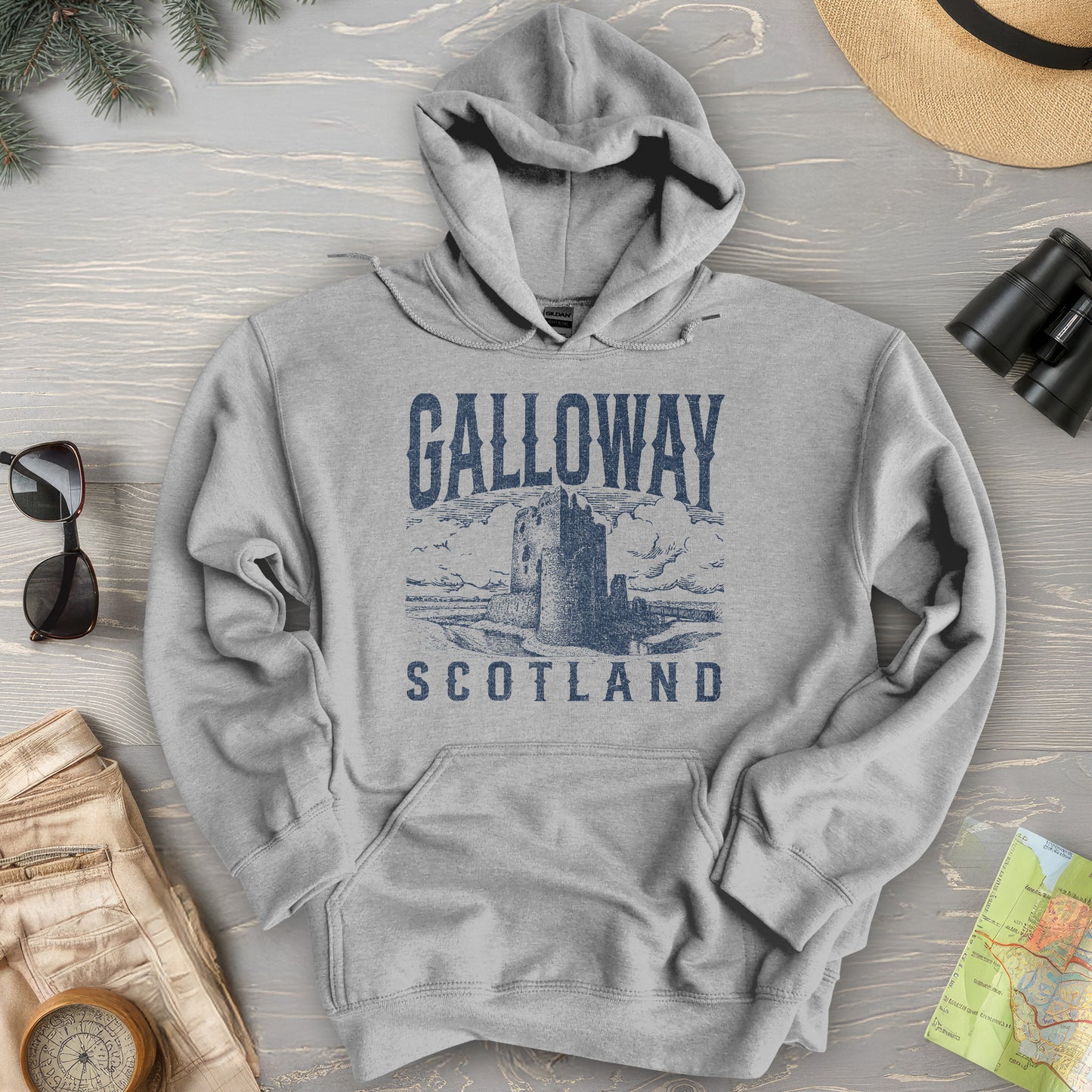 Galloway Scotland Sketch Hoodie
