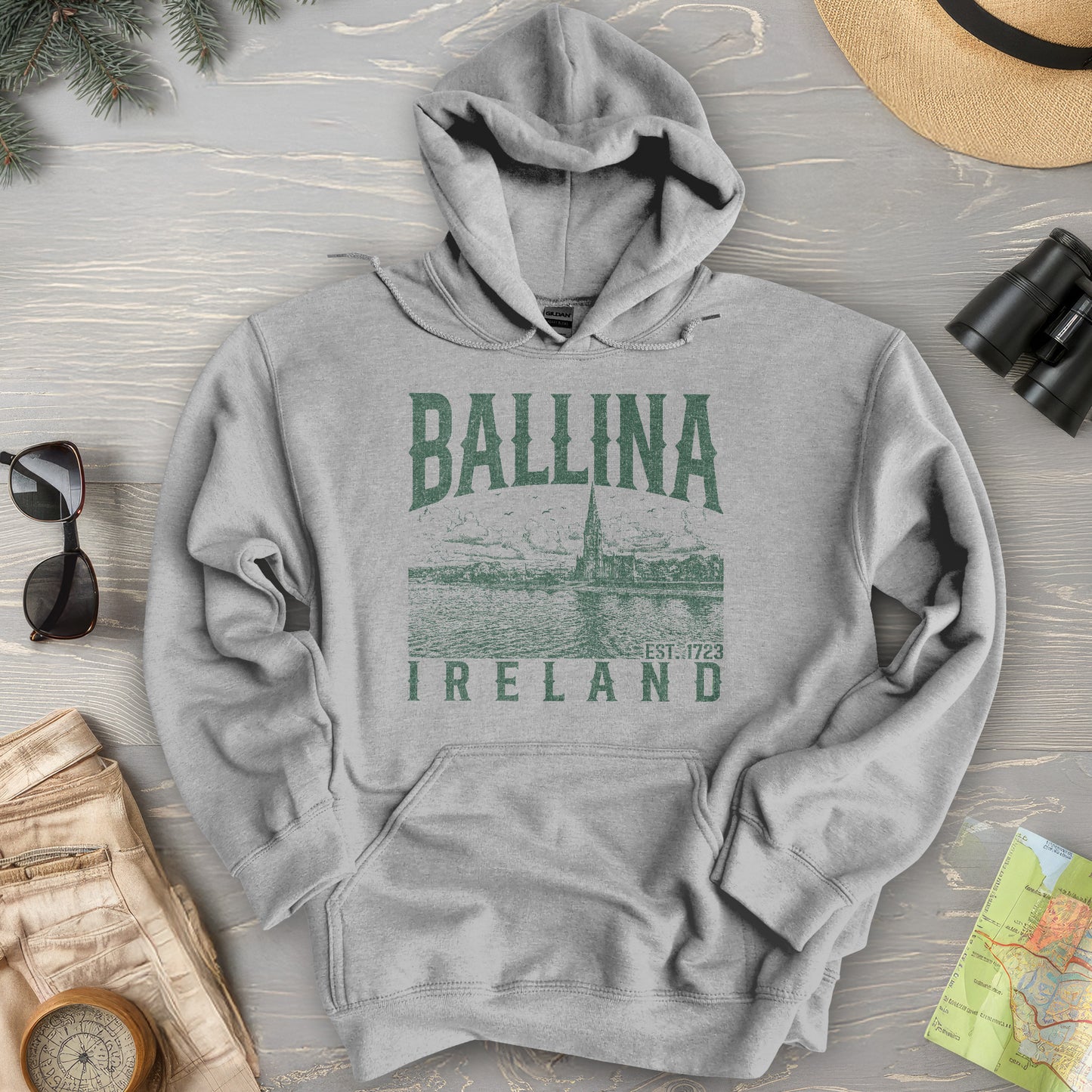 Ballina Ireland Sketch Hoodie