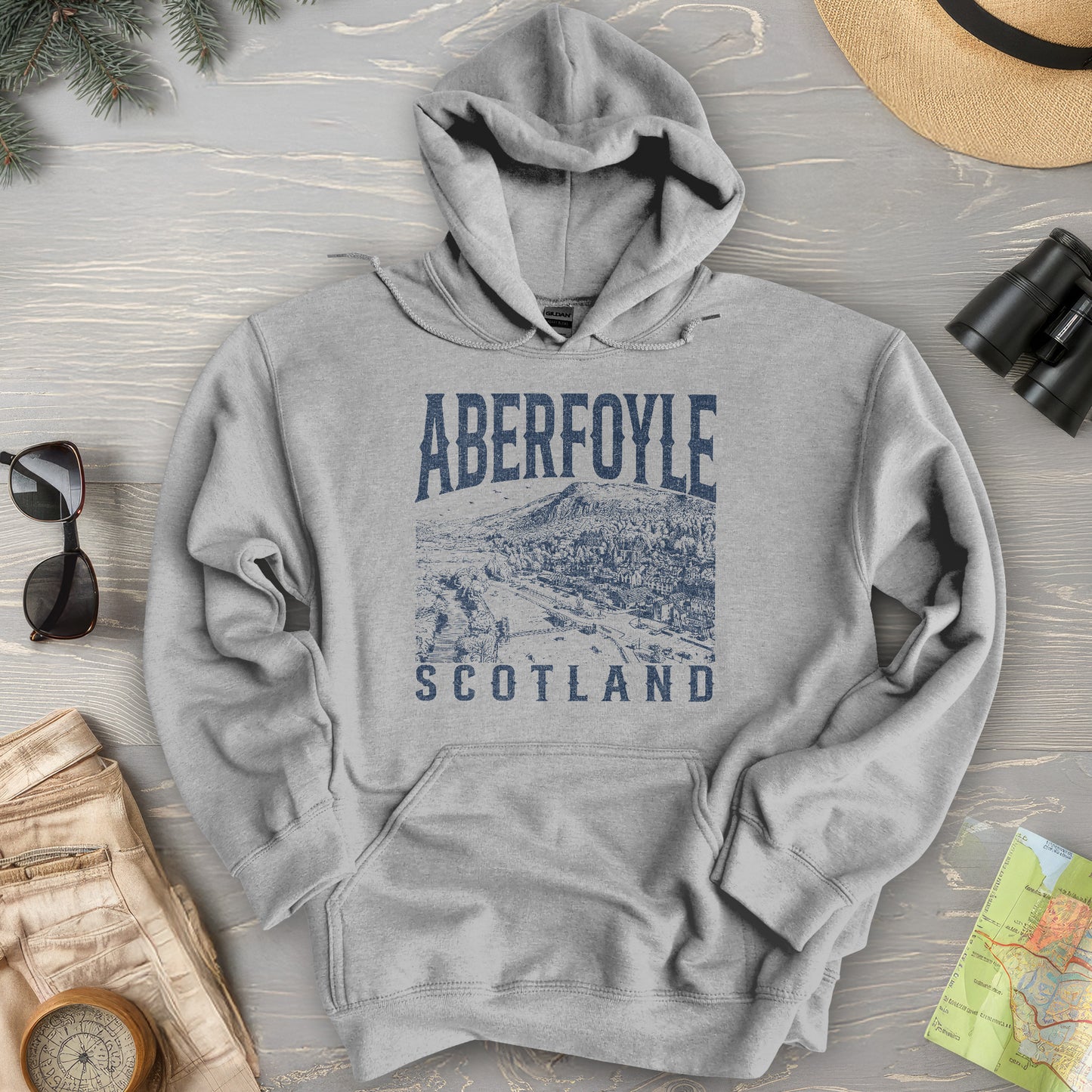 Aberfoyle Scotland Sketch Hoodie