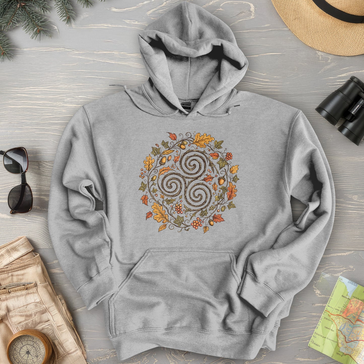 Celtic Autumn Spiral Hoodie