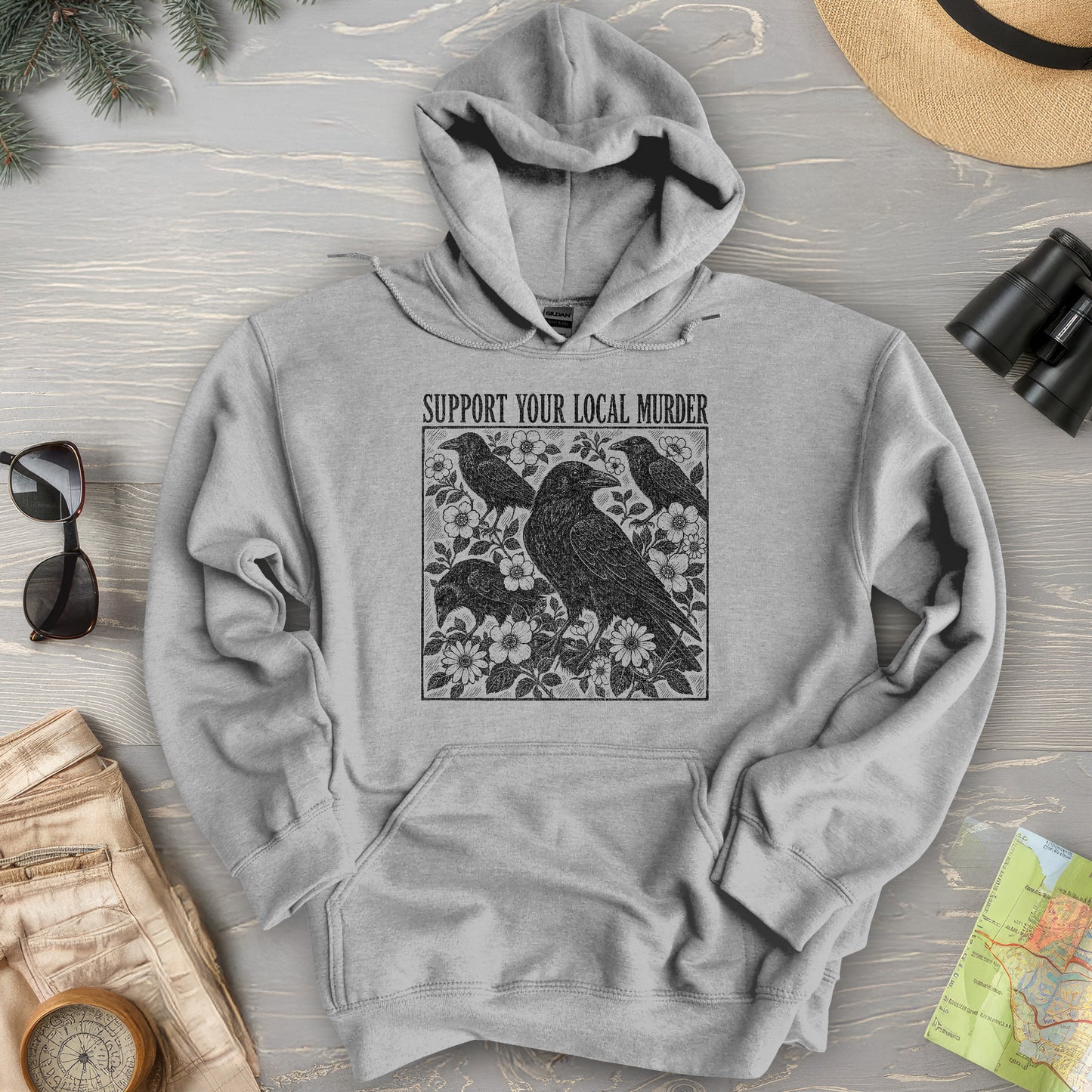 Crow Local Murder Hoodie