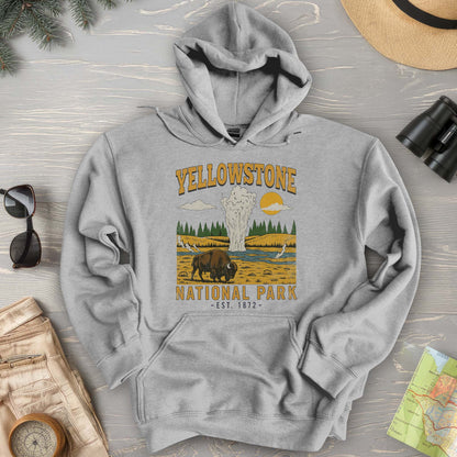 Yellowstone Old Faithful Buffalo Hoodie