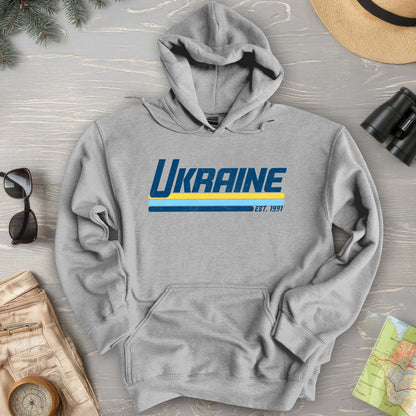 Ukraine Retro Stripe Hoodie