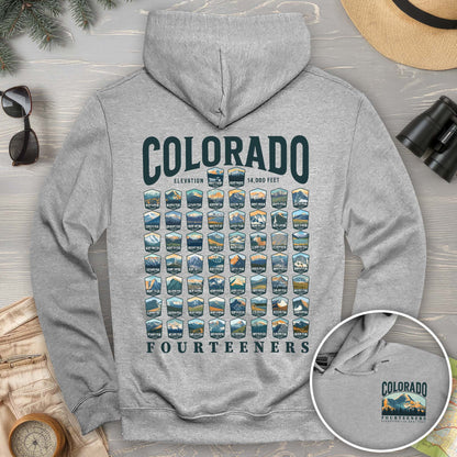 Colorado Fourteeners Front/Back Print Hoodie