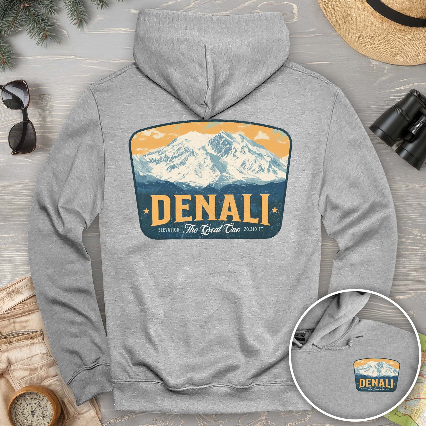 Denali "The Great One" Vintage Badge Hoodie