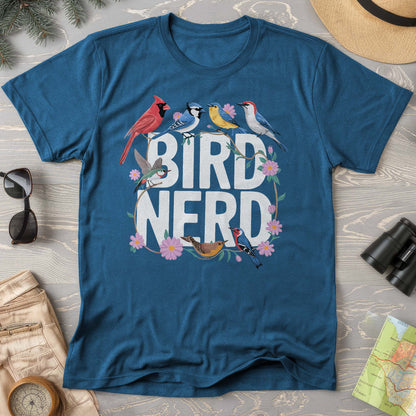 Bird Nerd "Flower Birds" Comfort Colors  T-Shirt