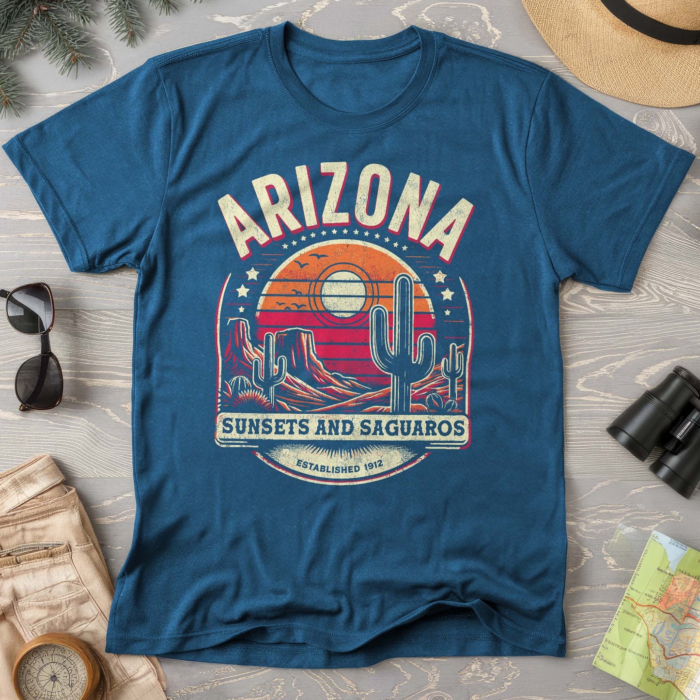 Arizona "Sunsets and Saguaros" Comfort Colors T-Shirt