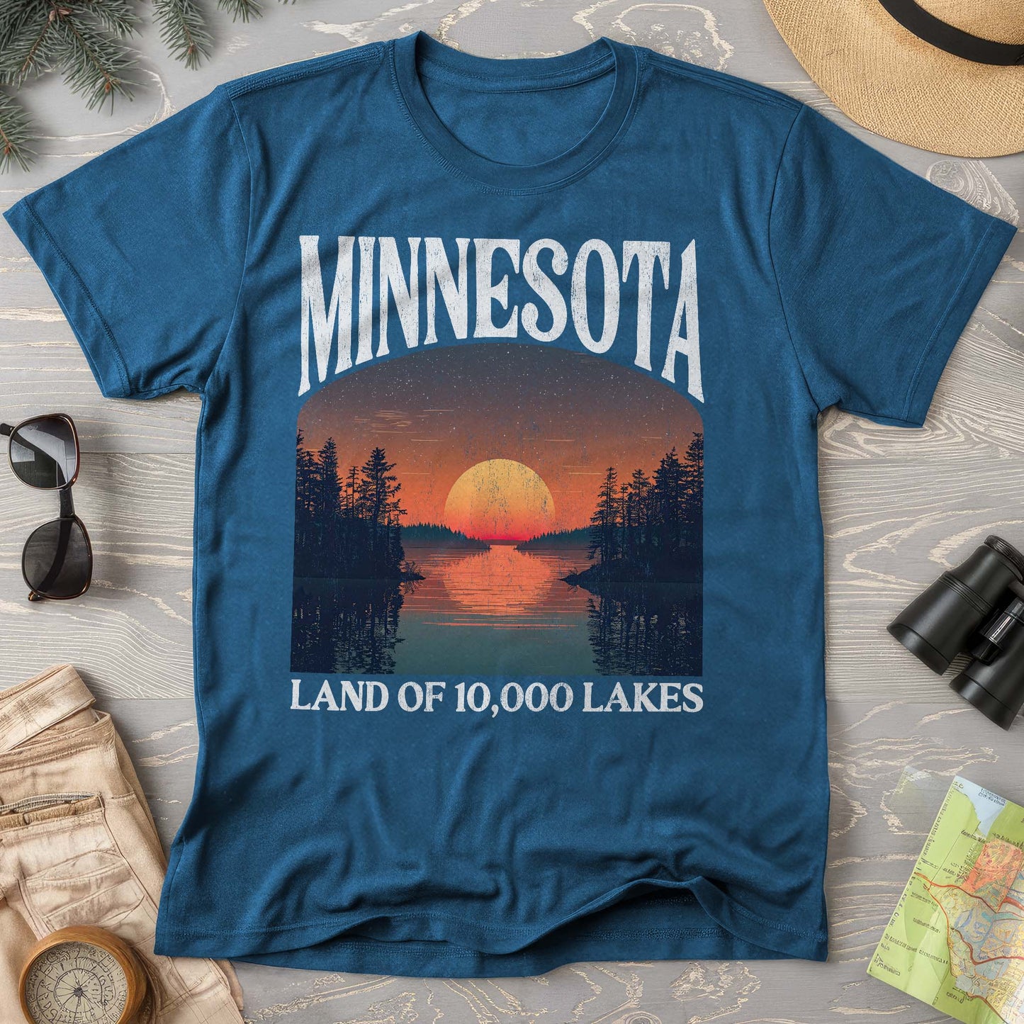 Minnesota 10000 Lakes "Big and Bold" Comfort Colors State T-Shirt