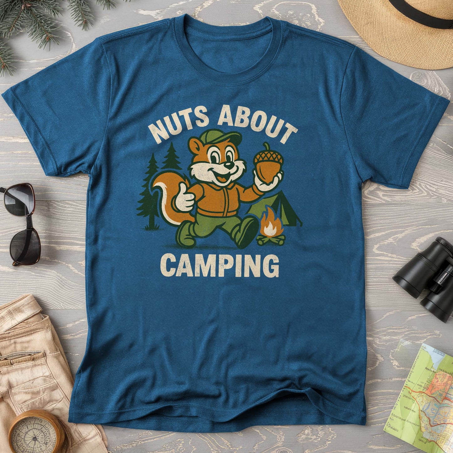 Nuts About Camping Comfort Colors T-Shirt