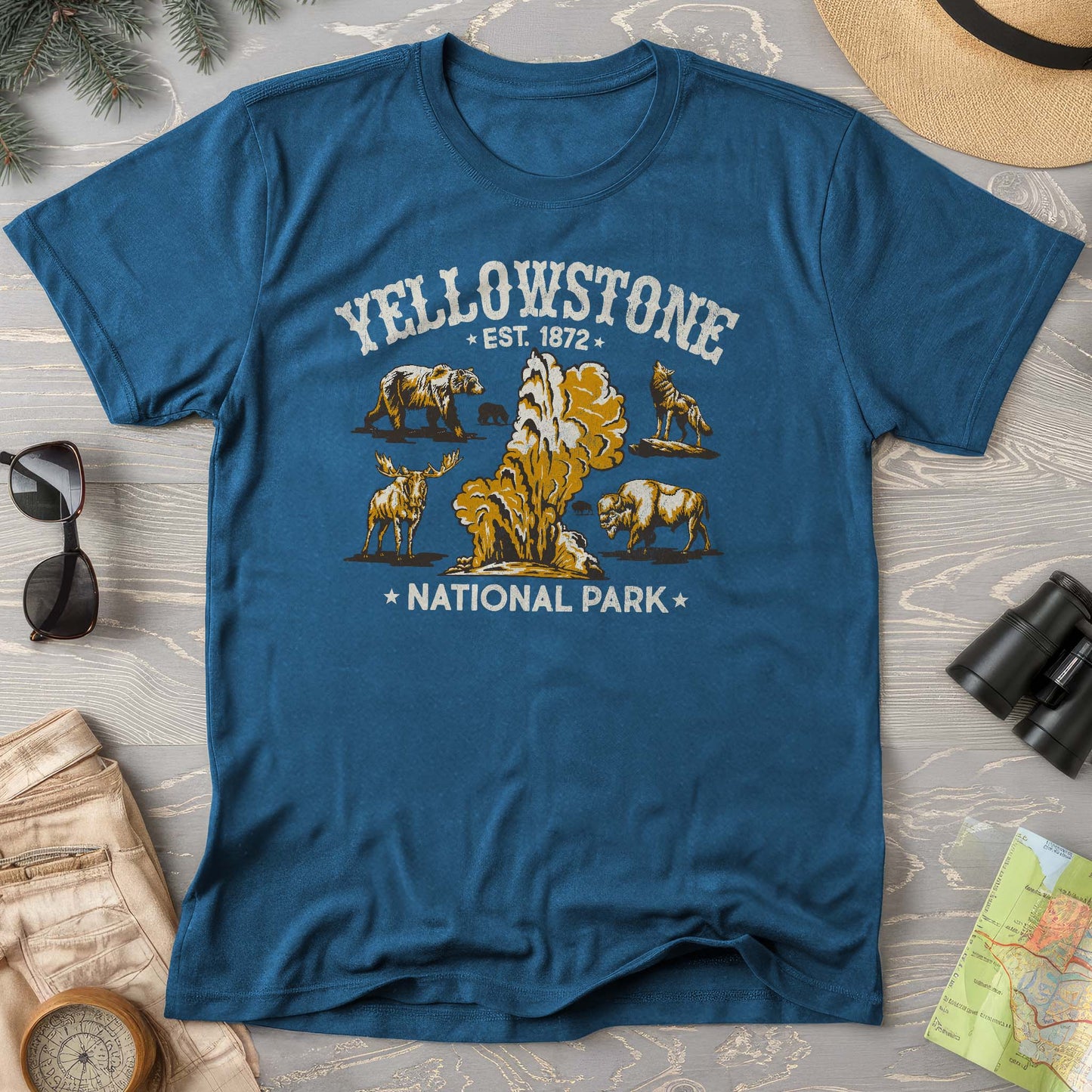 Yellowstone National Park Vintage Print Comfort Colors T-Shirt