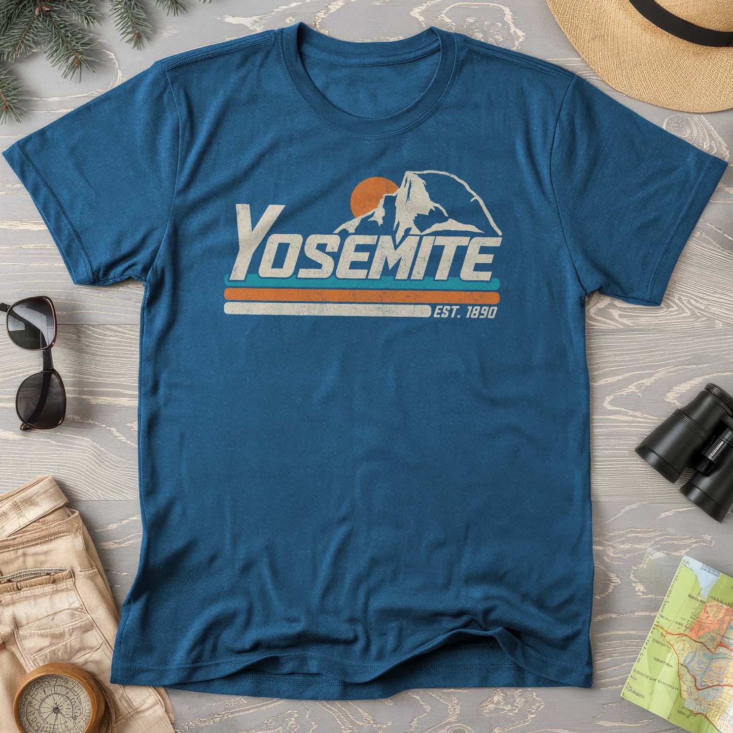 Yosemite Retro Stripe Comfort Colors T-Shirt