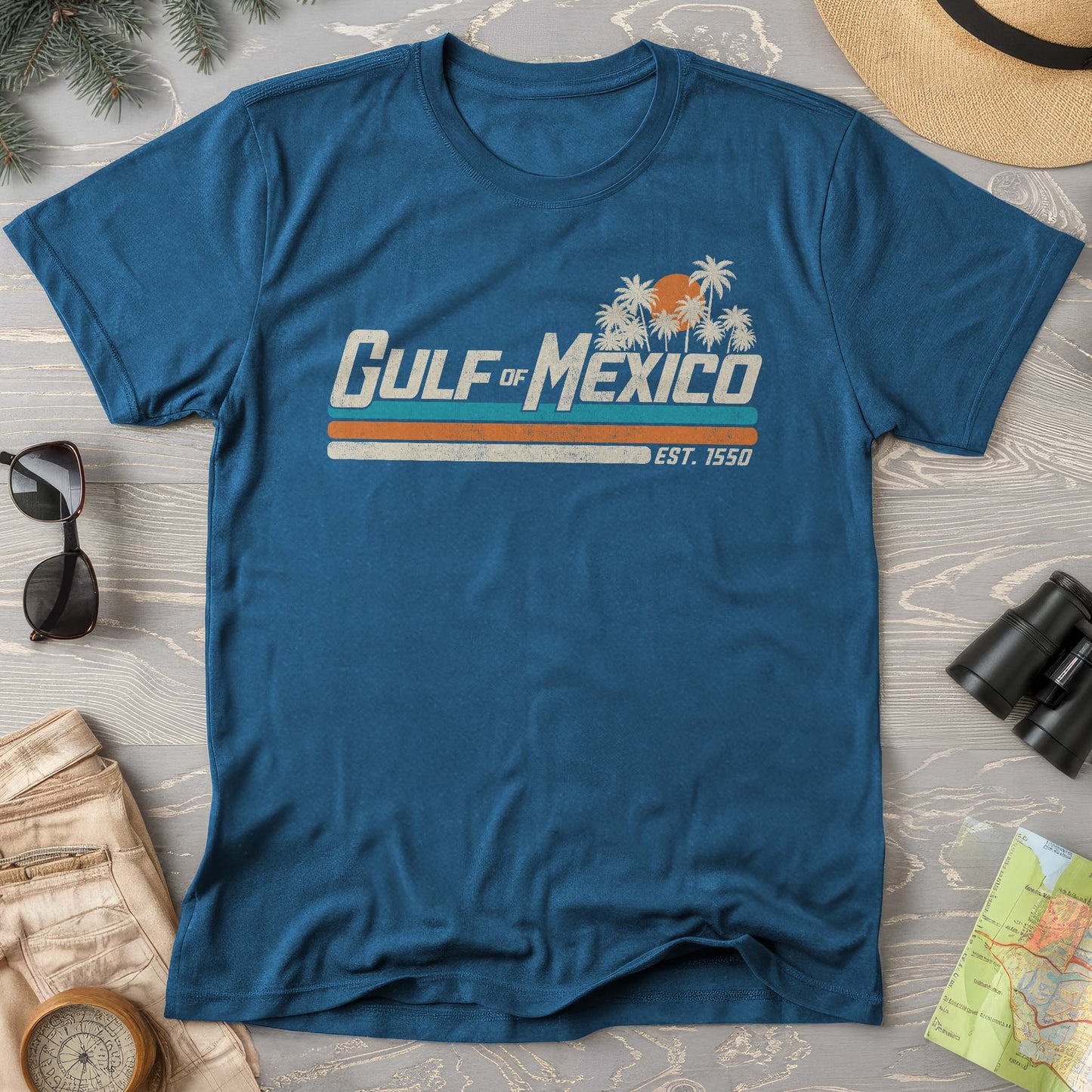 Bargain Bin Overstock! Gulf of Mexico Retro Stripe Comfort Colors T-Shirt