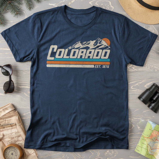 Colorado Retro Stripe Comfort Colors T-Shirt