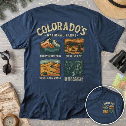 Colorado National Parks Front/Back Print Comfort Colors T-Shirt