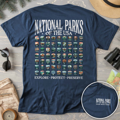 National Parks of the USA 63 Badges Comfort Colors T-Shirt