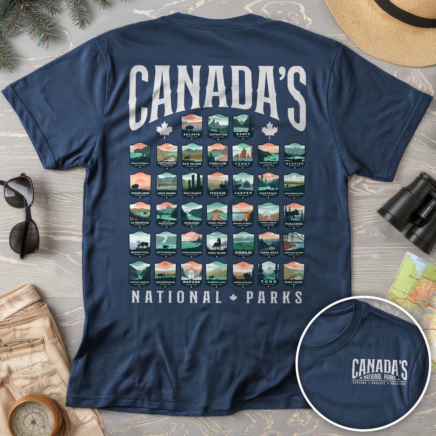 Canada's National Parks "Badges" Comfort Colors T-shirt
