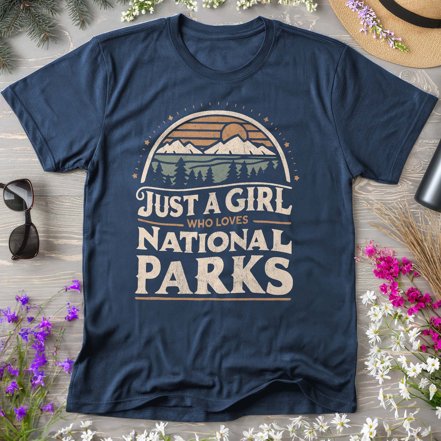 Just a Girl Who Loves National Parks Comfort Colors T-Shirt