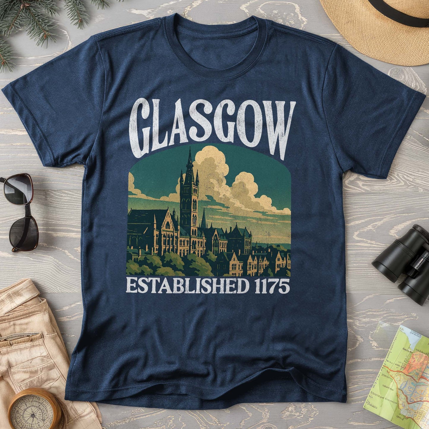 Glasgow Scotland "Big and Bold" Comfort Colors T-Shirt