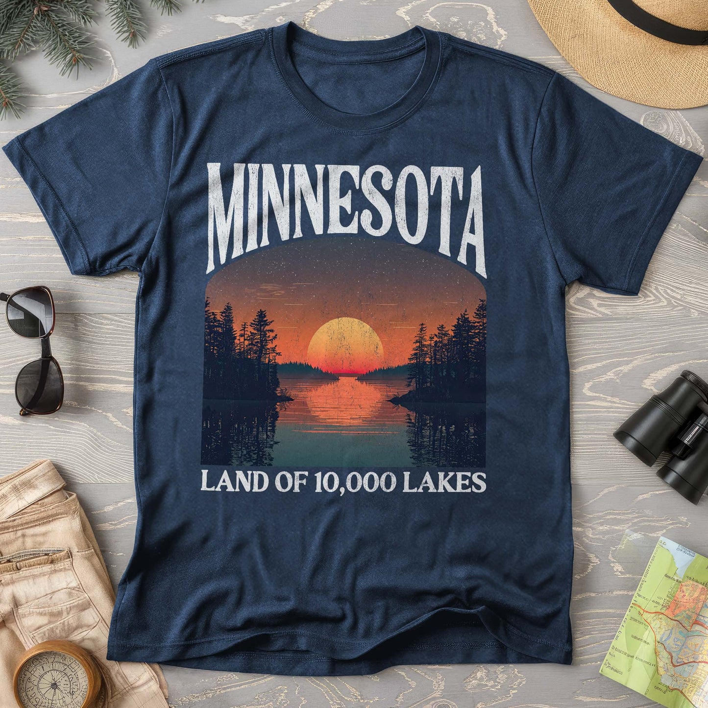 Minnesota 10000 Lakes "Big and Bold" Comfort Colors State T-Shirt