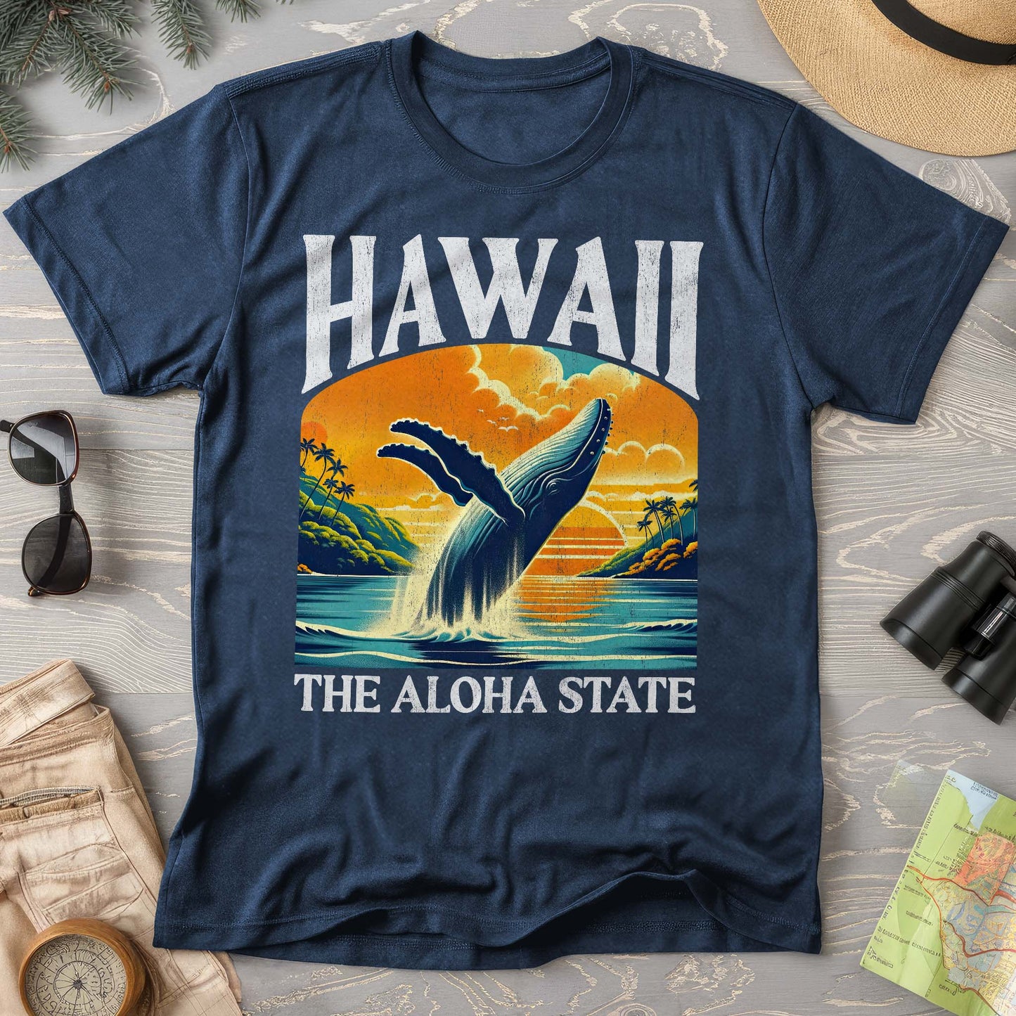 Hawaii The Aloha State "Big and Bold" Comfort Colors T-Shirt