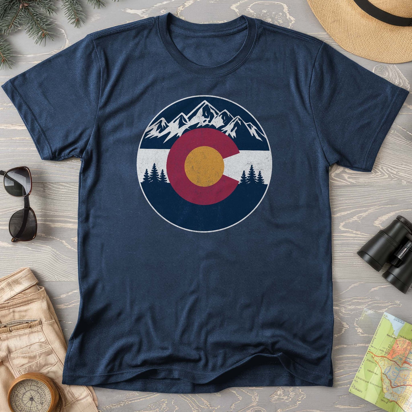 Colorado Badge Textured Comfort Colors T-Shirt