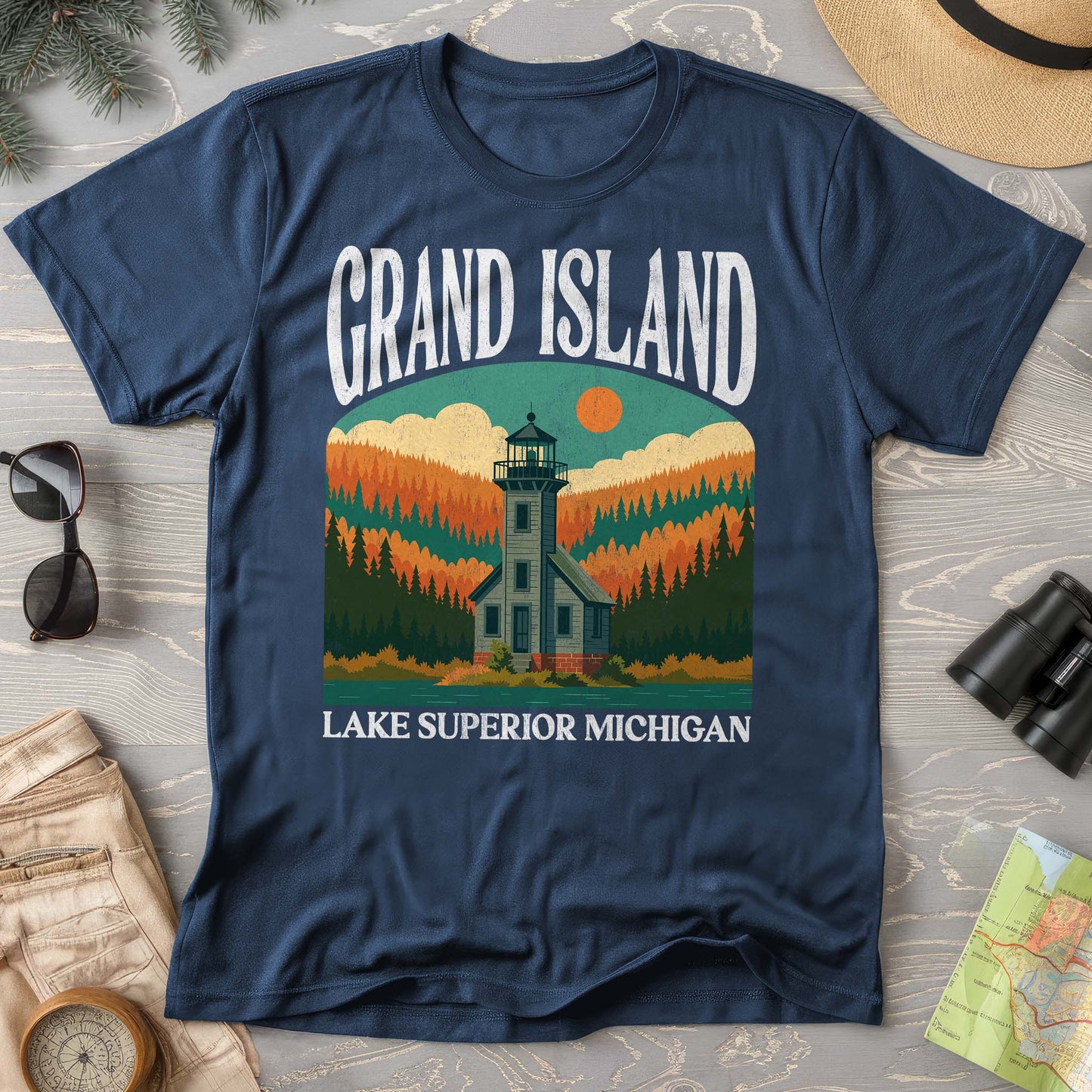 Grand Island Michigan "Big and Bold" Comfort Colors T-Shirt