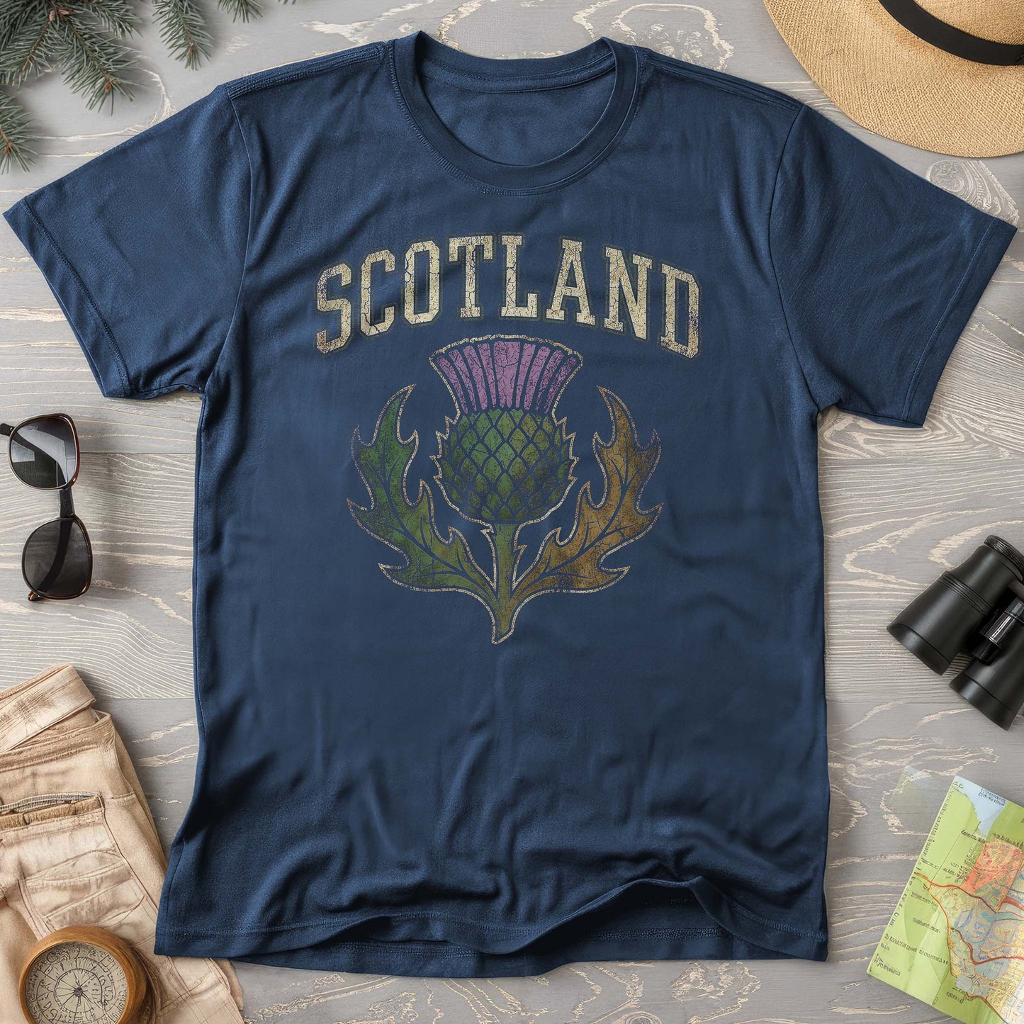 Scotland Distressed Thistle Comfort Colors T-shirt