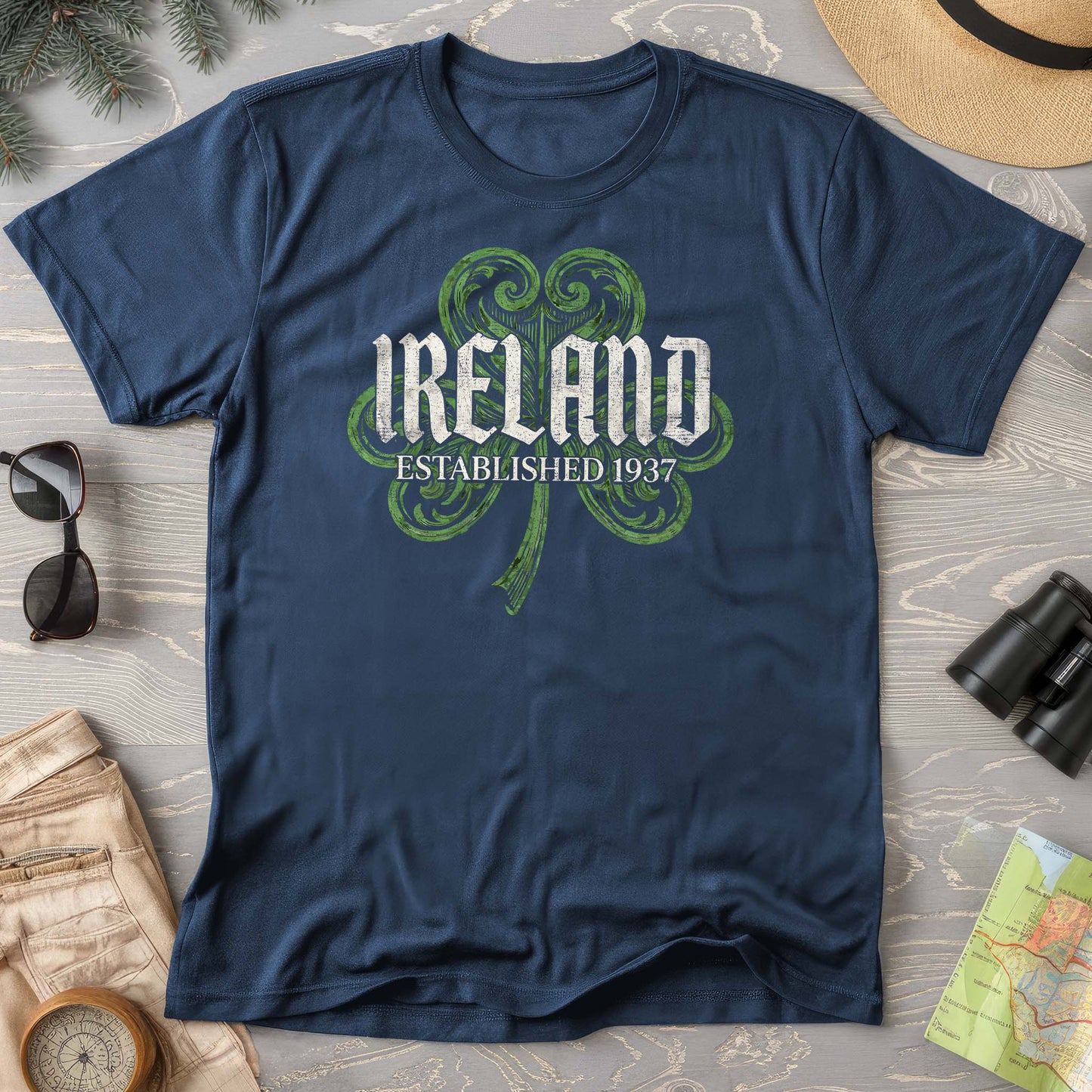 Ireland Gothic Shamrock T-shirt